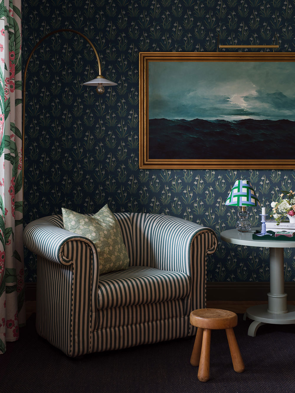 Tapeta na stenu, modrá, kvety, snežienky, 4836, New Heritage, Borastapeter