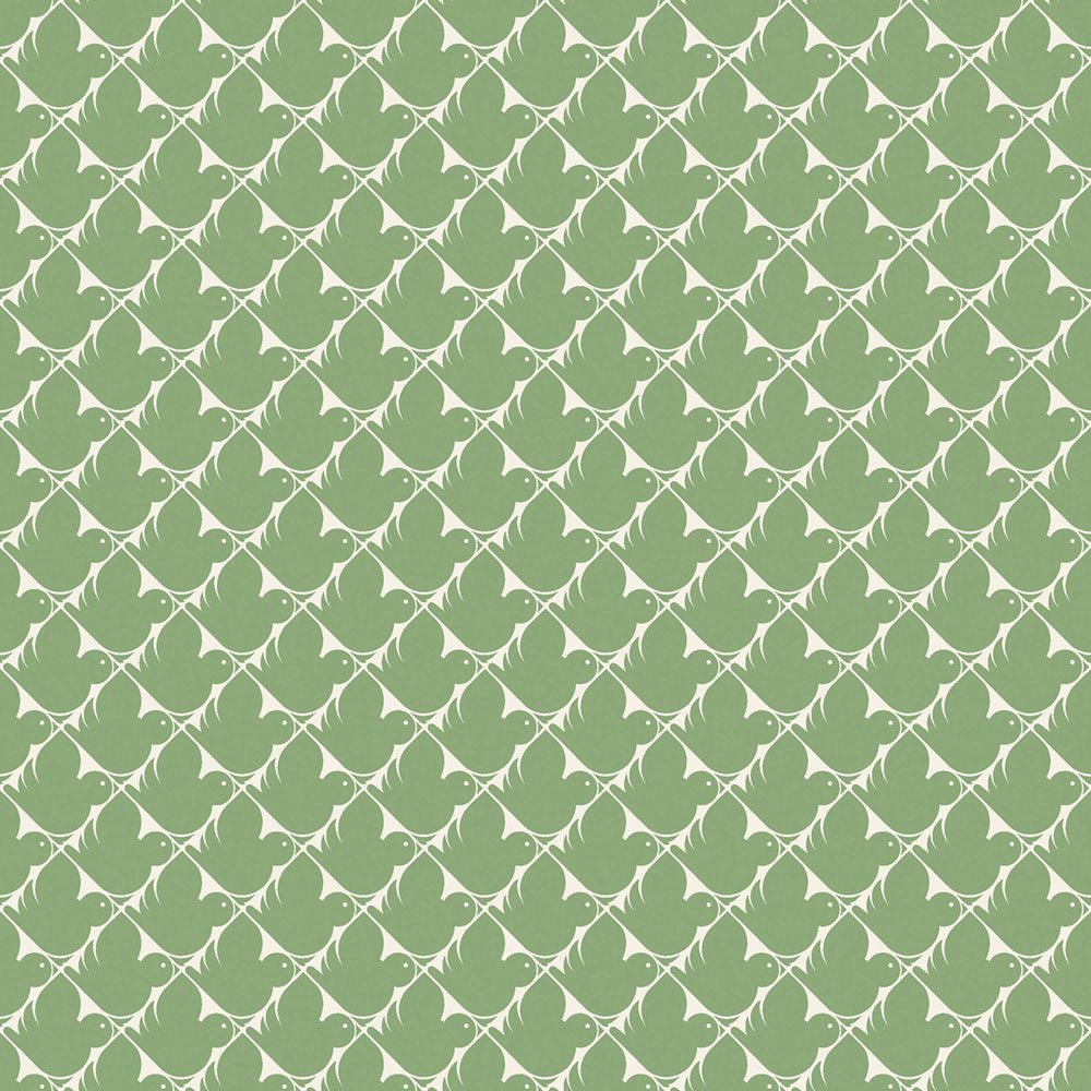 Tapeta na stenu, zelená, vtáčiky, 4845, New Heritage, Borastapeter