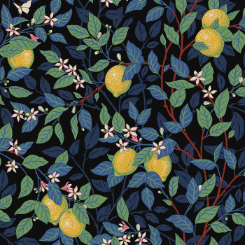 Tapeta, čierna, citrónovník, 5703, Orangeri, Boråstapeter