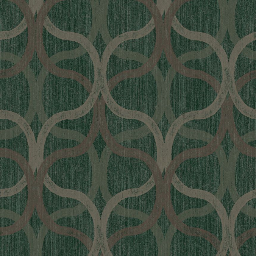 Geometrická tapeta, zelená, 128006, Refine, Graham Brown Boutique