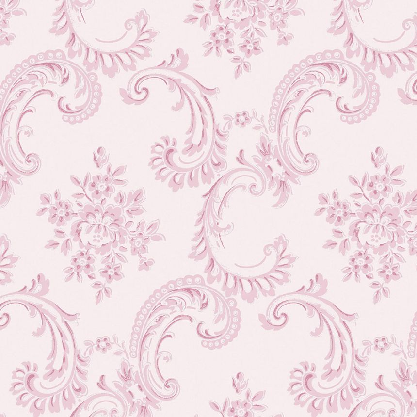 Tapeta, ružová, zámocká, ornamenty, 125113, Shabby Chic by Rachel Ashwell