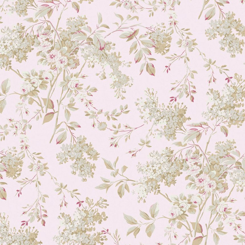 Tapeta, ružová, kvety, 125124, Shabby Chic by Rachel Ashwell