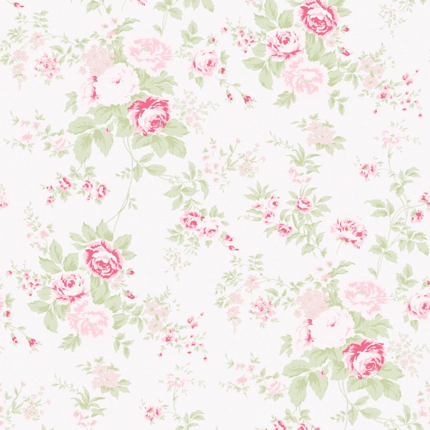 Tapeta, krémová, kvety, 125132, Shabby Chic by Rachel Ashwell