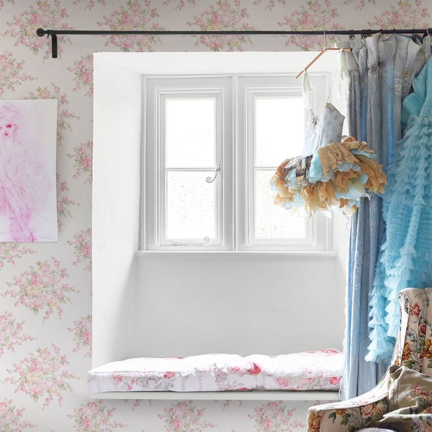 Tapeta, ružová, kvety, 125135, Shabby Chic by Rachel Ashwell