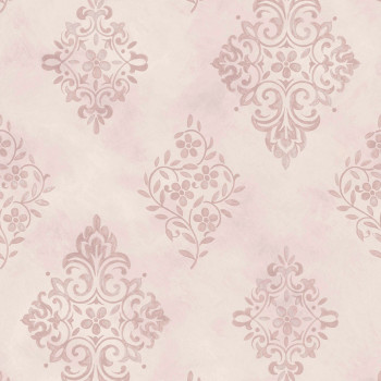 Tapeta, ružová, zámocká, ornamenty, 125136, Shabby Chic by Rachel Ashwell