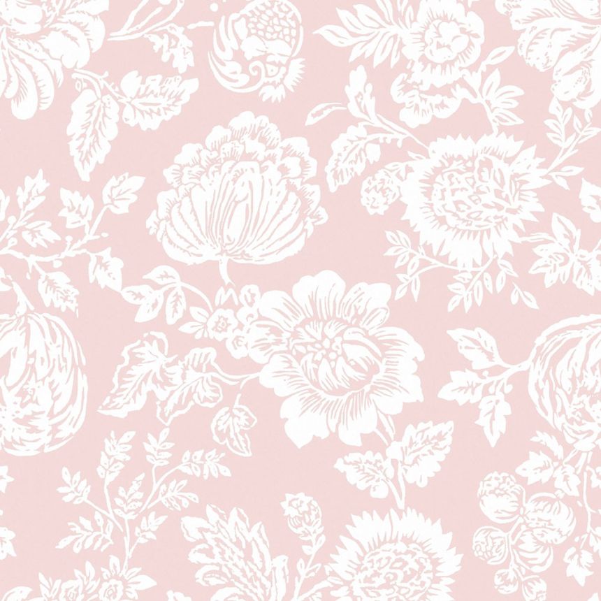 Tapeta, ružová, kvety, 125140, Shabby Chic by Rachel Ashwell