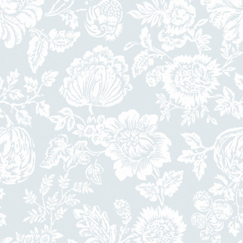 Tapeta, modrá, kvety, 125141, Shabby Chic by Rachel Ashwell