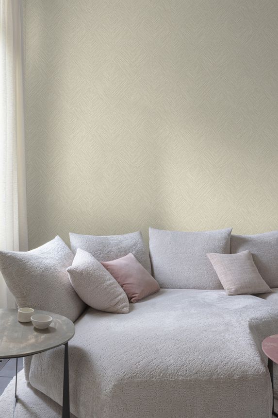Tapeta, sivo-béžová, geometrická, PW3004, Precious Weaves, Grandeco