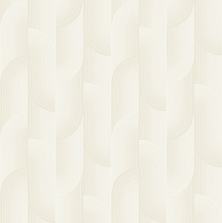 Tapeta, krémová, geometrická, PW3101, Precious Weaves, Grandeco