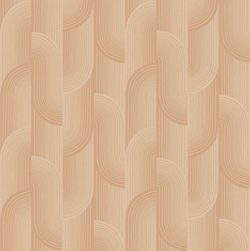 Tapeta, hnedo-béžová, geometrická, PW3112, Precious Weaves, Grandeco