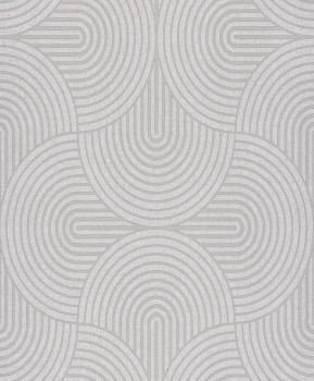 Tapeta na stenu, sivostrieborná, grafický vzor, Art Deco, EAR604, The Texture Book, Masureel