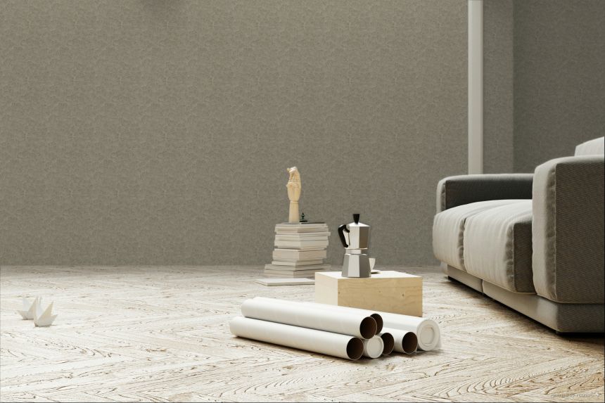 Tapeta, hnedá, listy gingka, 350525, Riviera Maison, Eijffinger