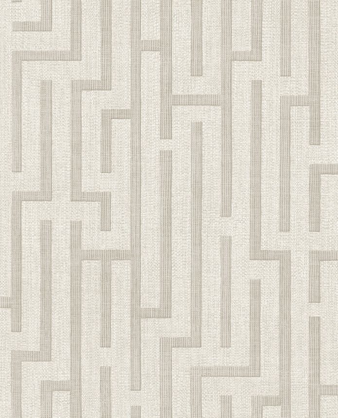 Tapeta, krémovo-sivo-béžová, imitácia látky, 350530, Riviera Maison, Eijffinger