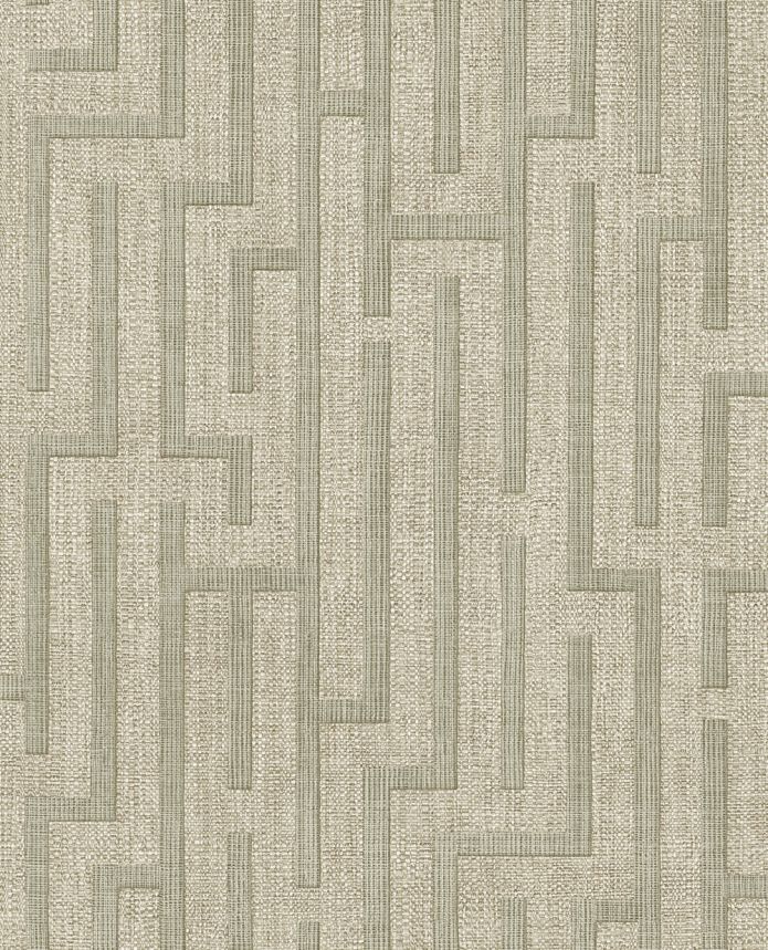 Tapeta, sivo-béžovo-zelená, imitácia látky, 350532, Riviera Maison, Eijffinger