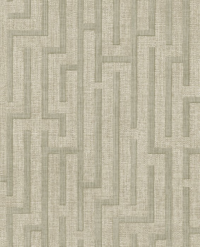 Tapeta, sivo-béžovo-zelená, imitácia látky, 350532, Riviera Maison, Eijffinger