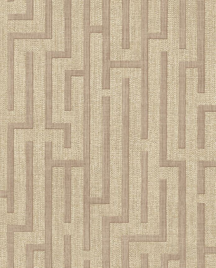 Tapeta, hnedá, hnedo-červená, imitácia látky, 350534, Riviera Maison, Eijffinger