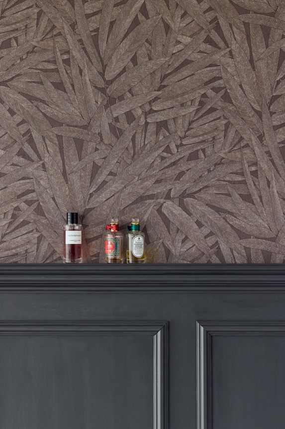 Tapeta, hnedá, listy, 350544, Riviera Maison, Eijffinger