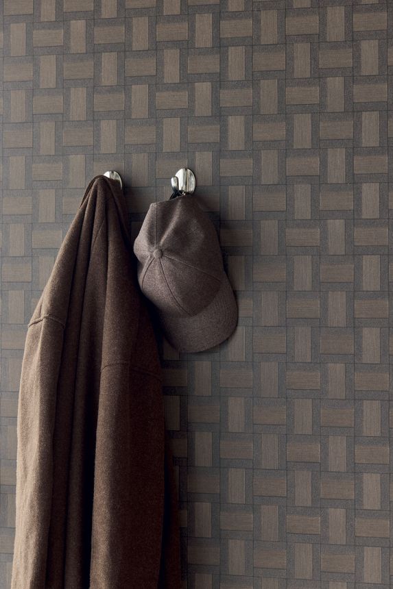 Tapeta, hnedá, imitácia obloženia, 350566, Riviera Maison, Eijffinger