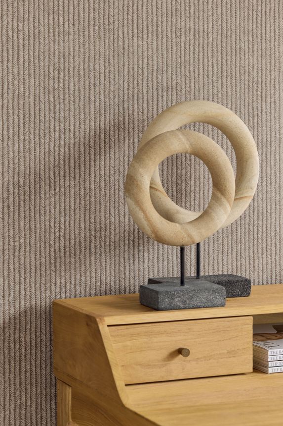 Tapeta, béžová, imitácia prírodnej rohože, 350574, Riviera Maison, Eijffinger