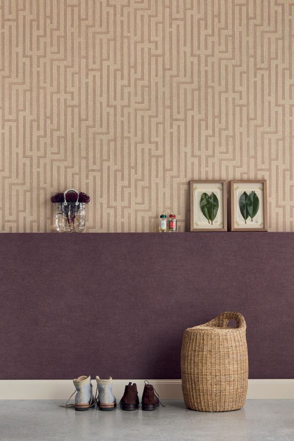 Tapeta, fialová, imitácia látky, 350593, Riviera Maison, Eijffinger