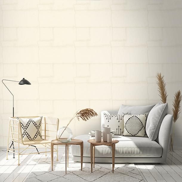 Tapeta luxusná, vliesová, na stenu, bielo-krémová, kameň, Z30307, Casa 8, Trussardi