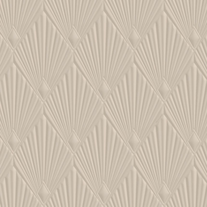Tapeta luxusná, geometrická, vliesová, na stenu, hnedo-béžová, Art deco, Z30312, Casa 8, Trussardi