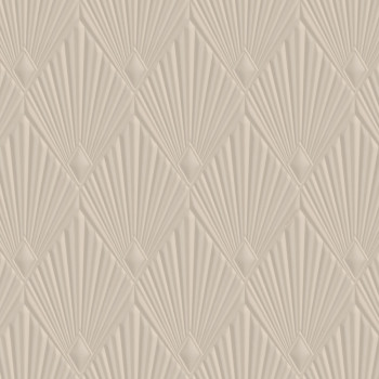 Tapeta luxusná, geometrická, vliesová, na stenu, hnedo-béžová, Art deco, Z30312, Casa 8, Trussardi