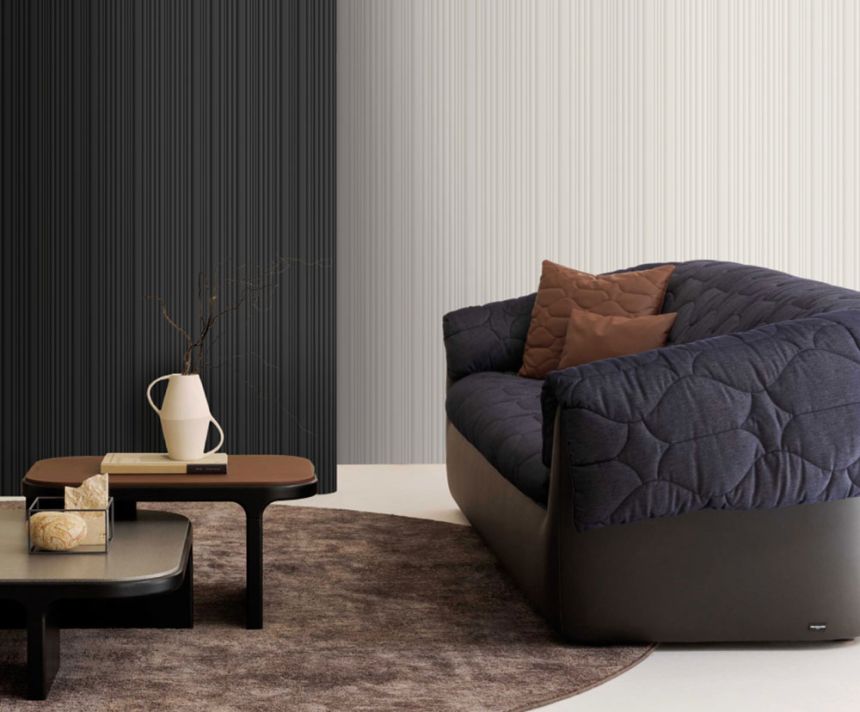 Tapeta luxusná, vliesová, na stenu, krémová, pruhy, Z30321, Casa 8, Trussardi