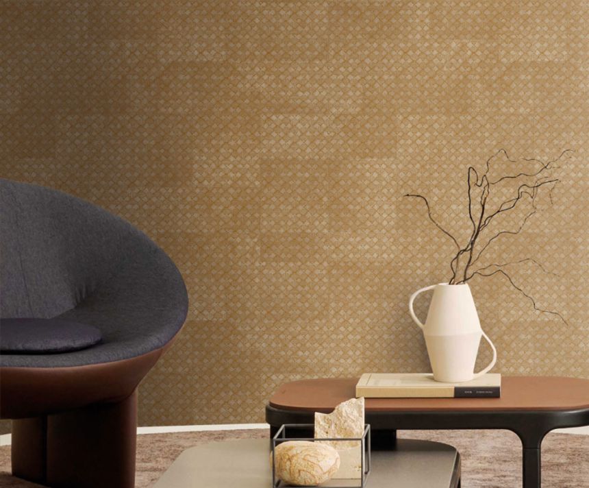 Tapeta luxusná, geometrická, vliesová, na stenu, hnedá, Z30348, Casa 8, Trussardi