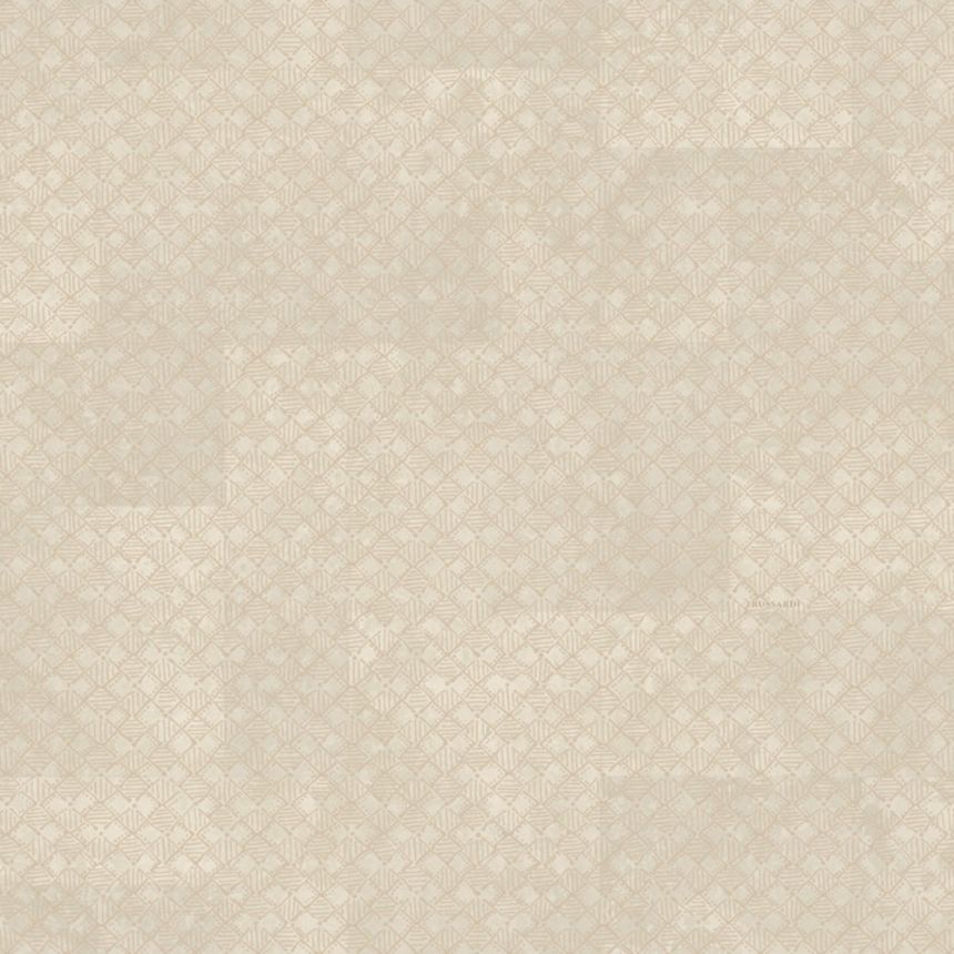 Tapeta luxusná, geometrická, vliesová, na stenu, béžovo-zlatá, Z30350, Casa 8, Trussardi