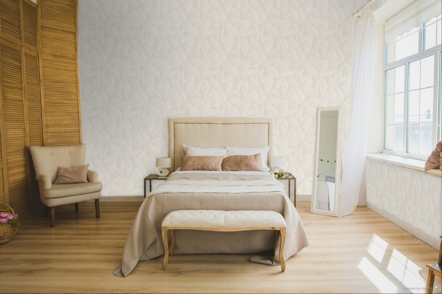 Luxusná tapeta na stenu, bielo-sivá, listy, Z20114, Casa Chic, Zambaiti Parati