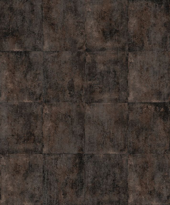 Tapeta na stenu, hnedo-čierna, betón, dlaždice, ORB402, The Texture Book, Masureel
