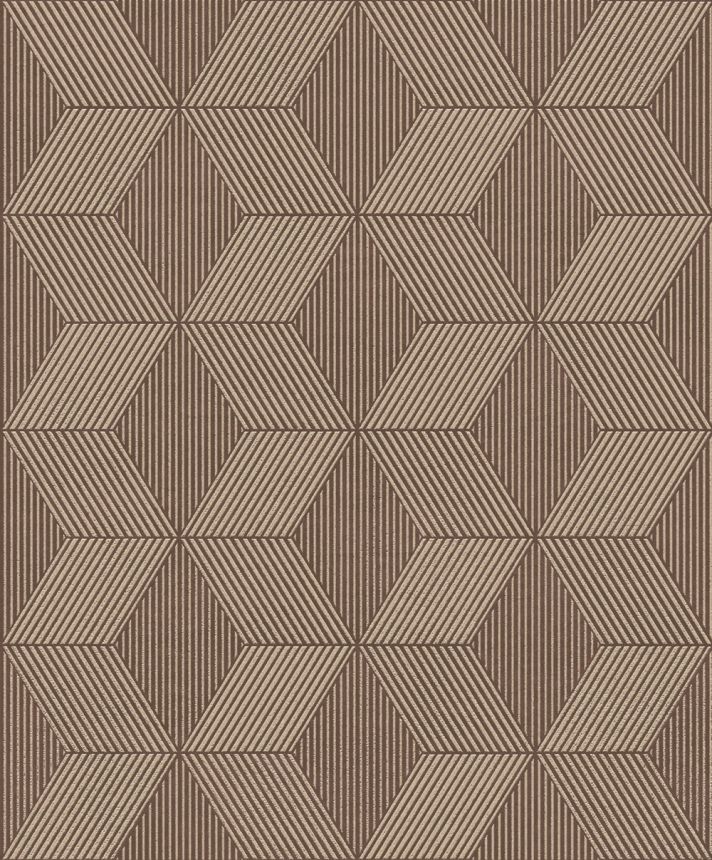 Tapeta na stenu, hnedo-zlatá, geometrický vzor, ORB503, The Texture Book, Masureel