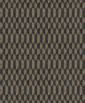 Tapeta na stenu, čierno-zlatá, geometrický vzor, ORB701, The Texture Book, Masureel