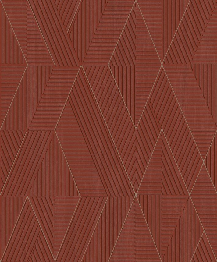 Tapeta na stenu, červená, geometrický vzor, PRI304, The Texture Book, Masureel