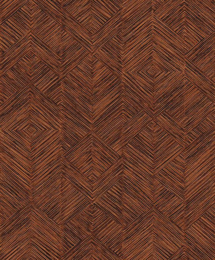Tapeta na stenu, hnedá, grafický vzor, TRI103, The Texture Book, Masureel