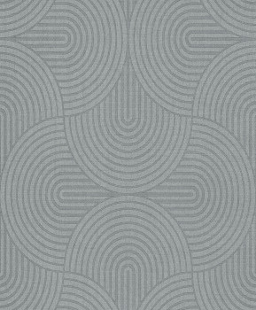 Tapeta na stenu, sivozelená, grafický vzor, Art Deco, EAR603, The Texture Book, Masureel