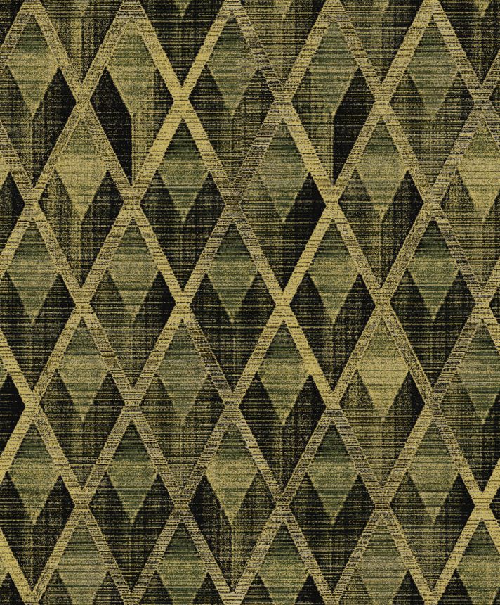 Tapeta na stenu, čierno-zlatá, geometrický vzor, CAB501, The Texture Book, Masureel
