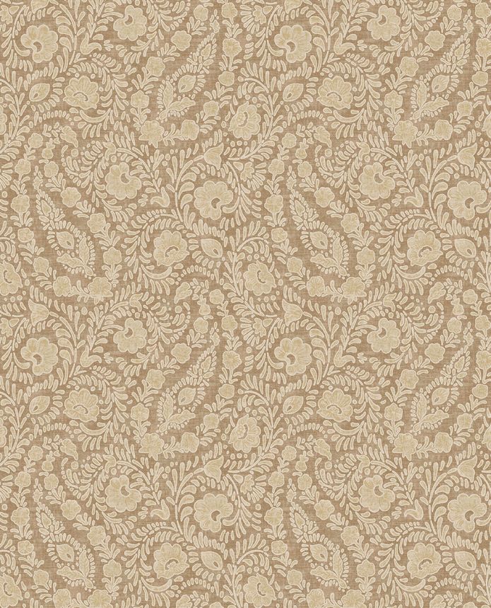 Tapeta, hnedá, kvety, ornamenty, 350652, Amber, Eijffinger