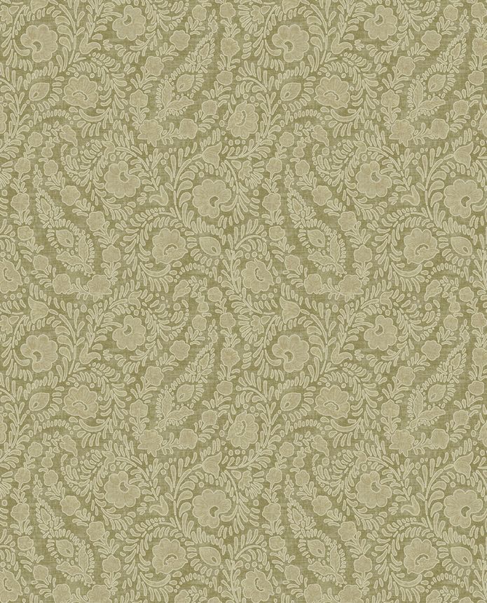 Tapeta, zelená, kvety, ornamenty, 350654, Amber, Eijffinger