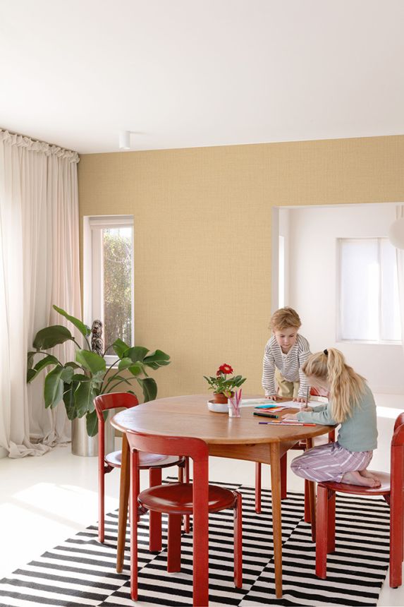 Tapeta, okrovo-žltá, imitácia látky, LD1020, Little Dreamers, Grandeco