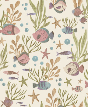 Detská tapeta, béžová, podmorský svet, LD3318, Little Dreamers, Grandeco
