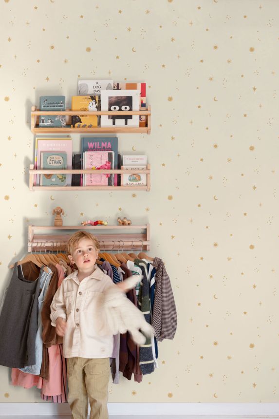 Detská tapeta, krémová, obloha, LD3619, Little Dreamers, Grandeco