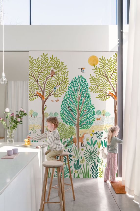 Detská fototapeta, zvieratká v lese, LD6001, Little Dreamers, Grandeco