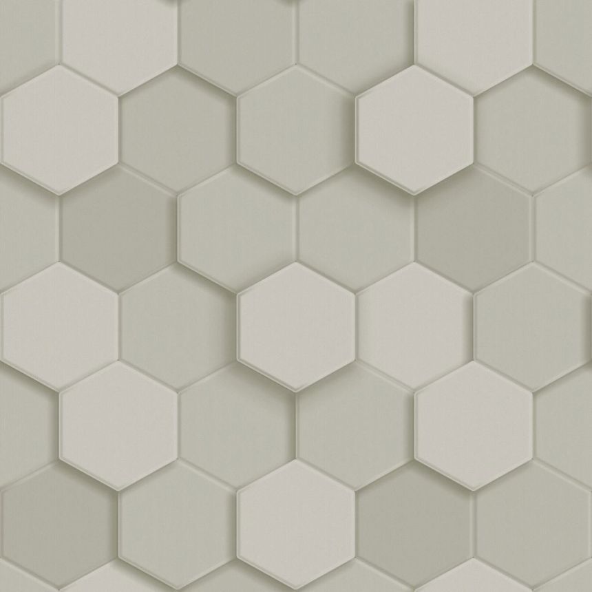 Tapeta, sivá, hexagóny, 347850, 3D Reflections, Origin