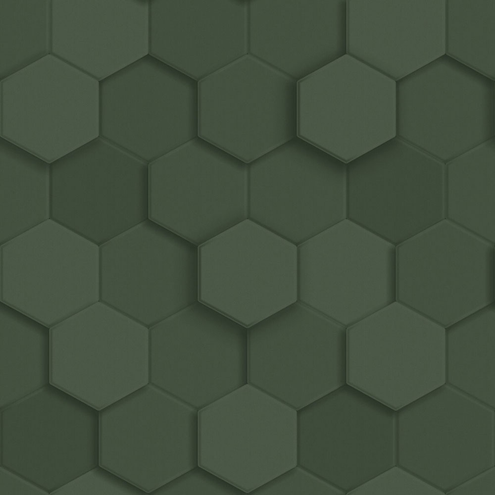 Tapeta, zelená, hexagóny, 347852, 3D Reflections, Origin