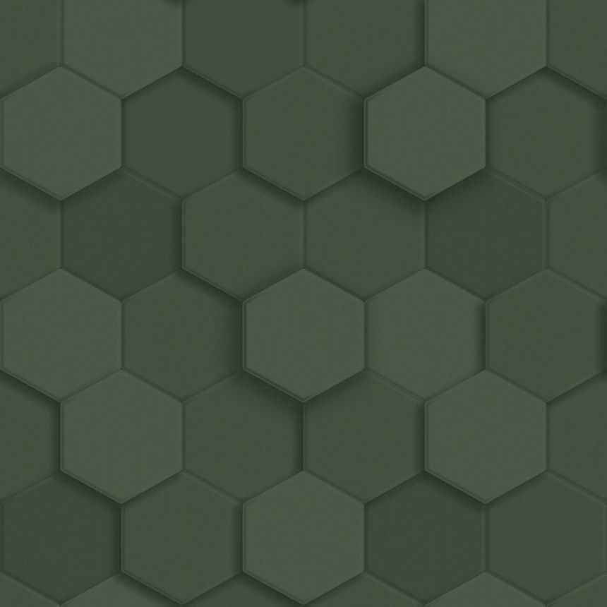 Tapeta, zelená, hexagóny, 347852, 3D Reflections, Origin