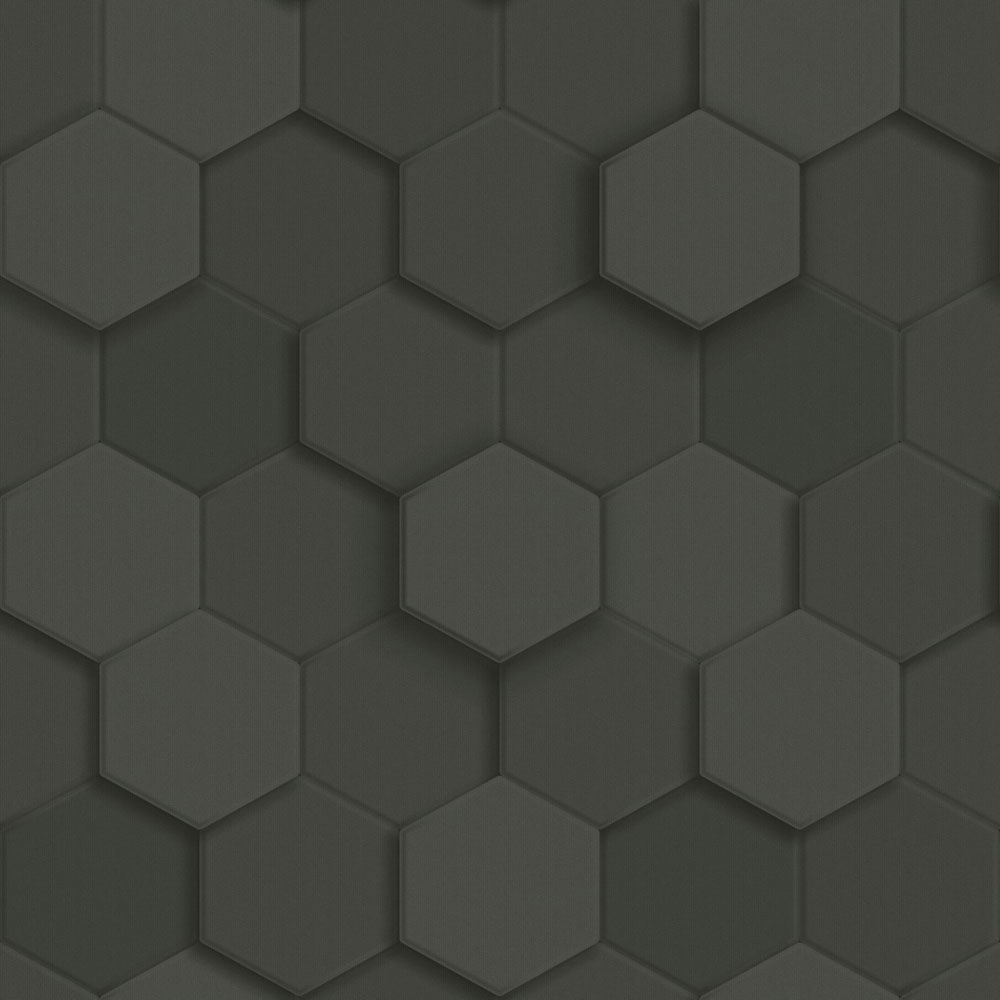 Tapeta, čierna, hexagóny, 347854, 3D Reflections, Origin