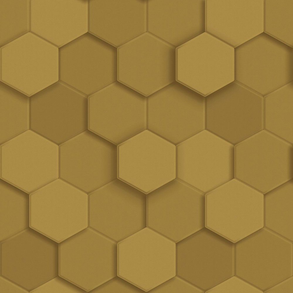Tapeta, zlatá, hexagóny, 347971, 3D Reflections, Origin