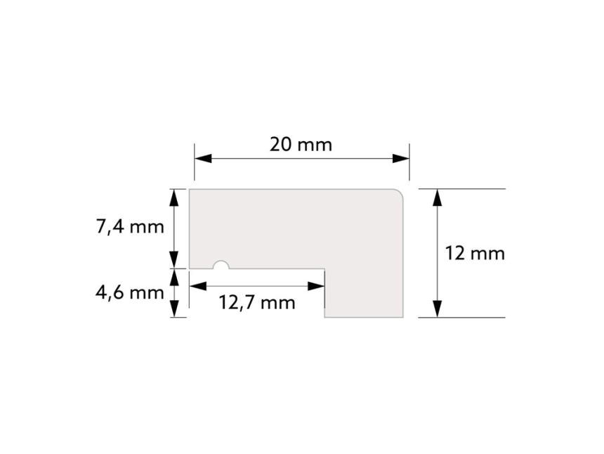 Zakončovacia lišta TP002, 200x1,2x2cm, Mardom